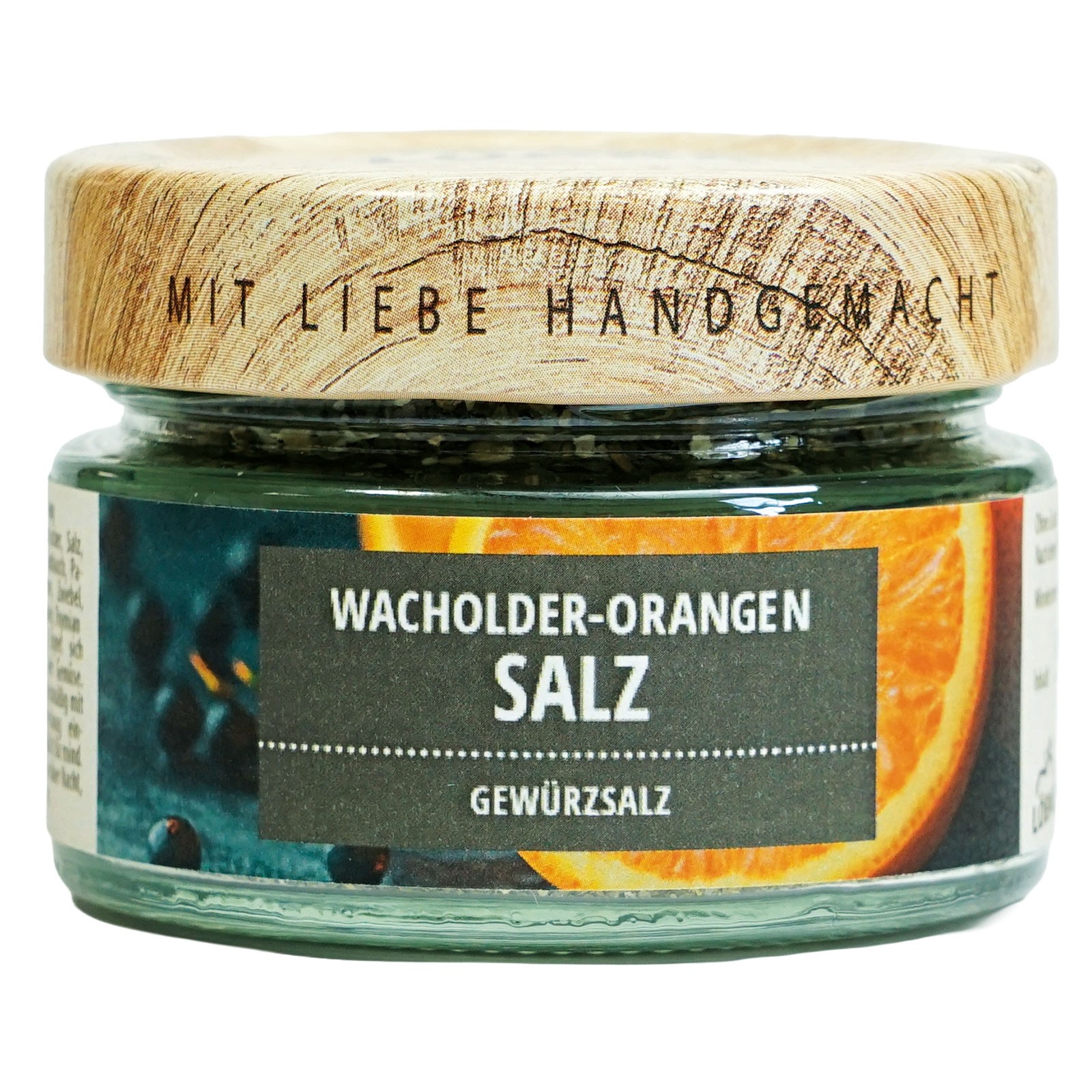 Wacholder-Orangen-Salz im Schraubglas Wacholder-Orangen-Salz im Schraubglas
