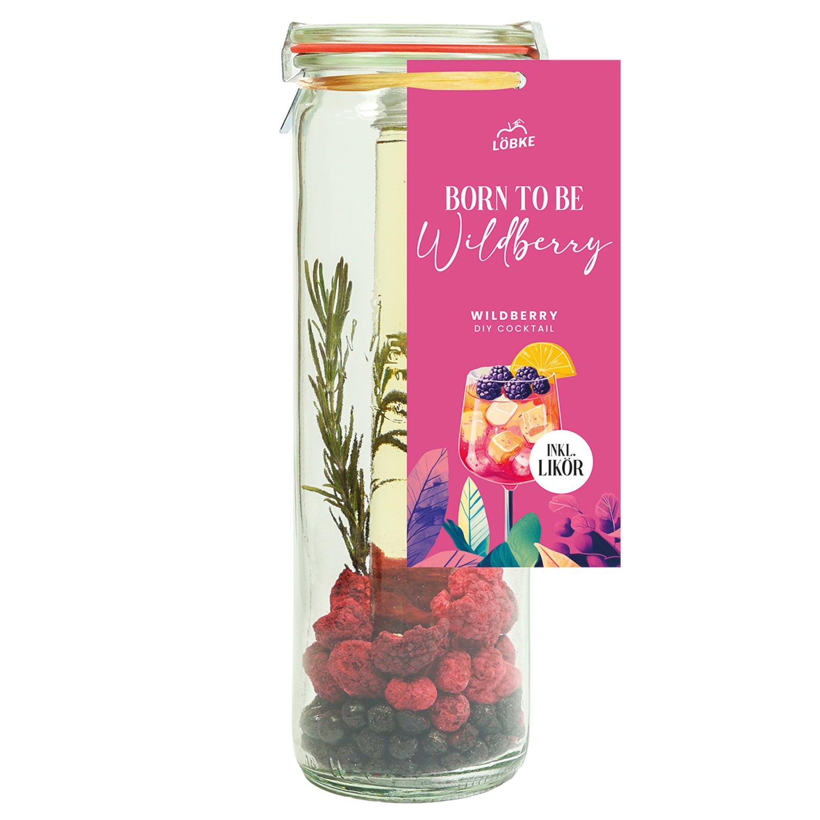 Wildberry DIY Cocktail-Ansatzmischung mit Weißweinlikör im Reagenzglas Wildberry DIY Cocktail-Ansatzmischung mit Weißweinlikör im Reagenzglas
