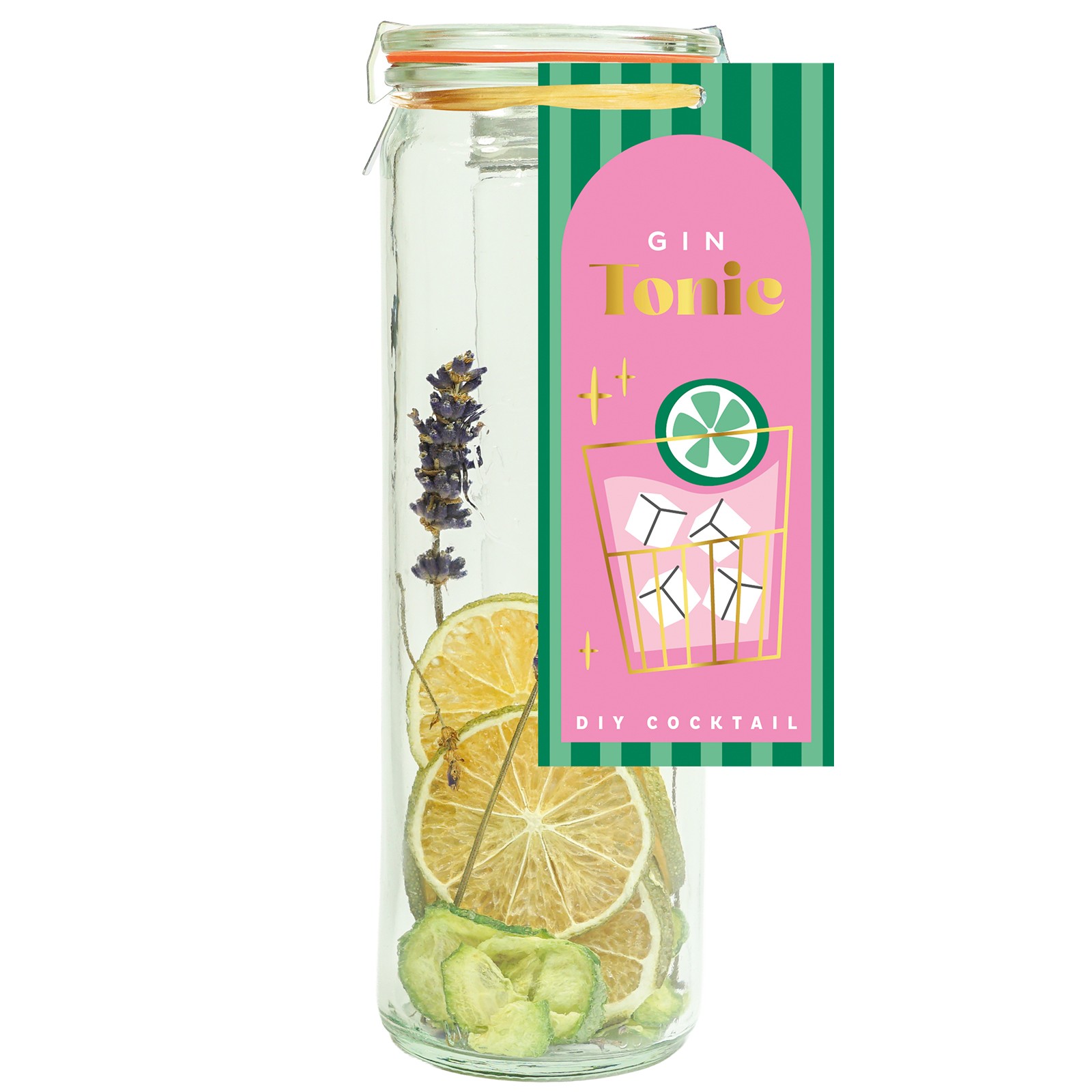 Gin Tonic Cocktail-Ansatzmischung im Weckglas, inkl. Alkohol