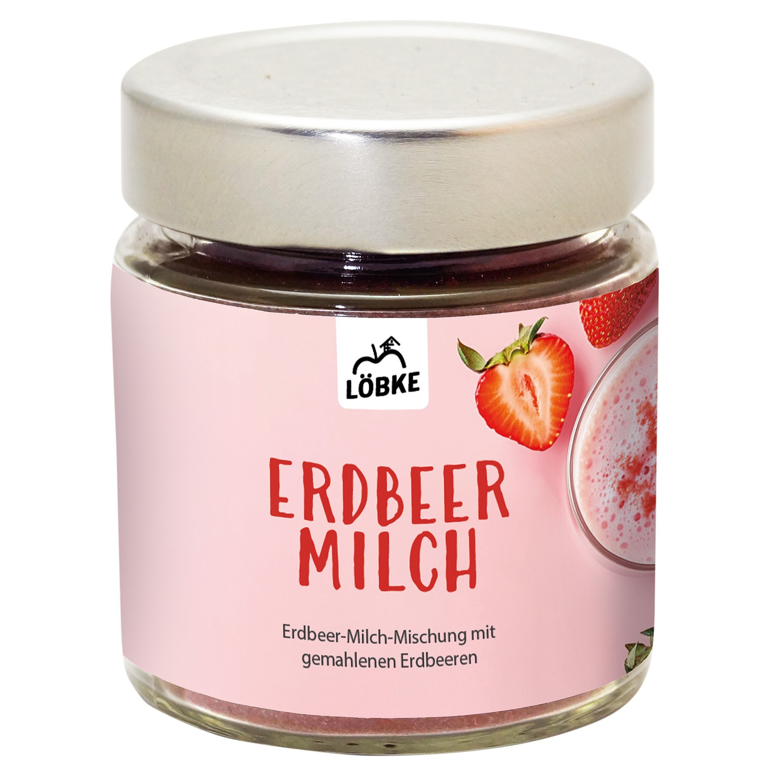 Milchpulver Erdbeere im Schraubglas Milchpulver Erdbeere im Schraubglas
