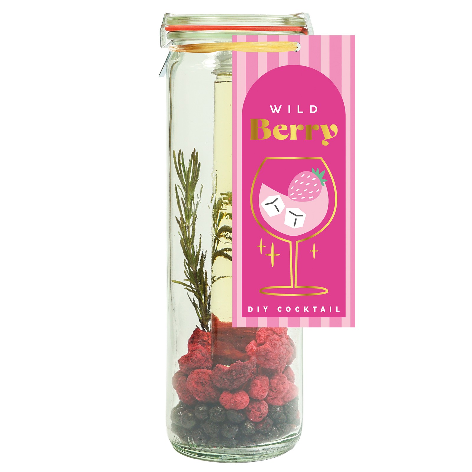 Wildberry Cocktail-Ansatzmischung im Weckglas, inkl. Alkohol